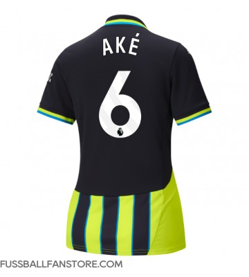 Manchester City Nathan Ake #6 Replik Auswärtstrikot Damen 2024-25 Kurzarm